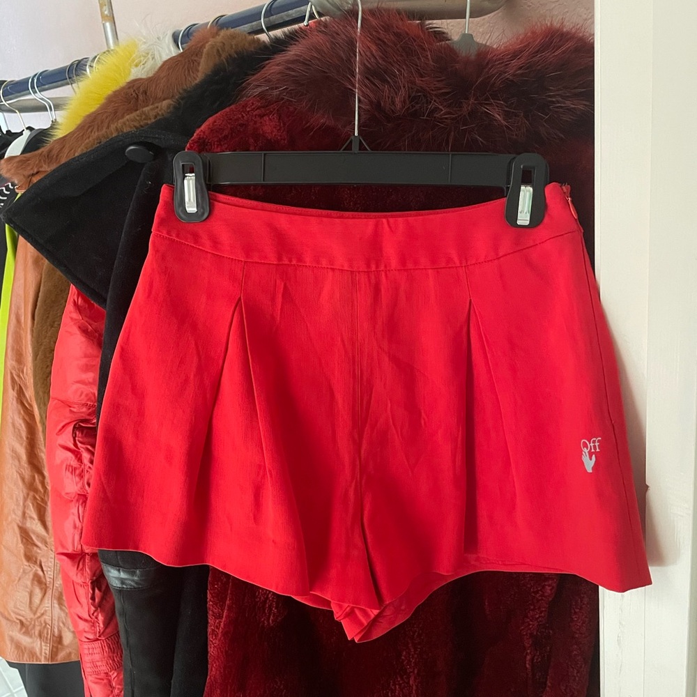 Off-White Red Women's Shorts